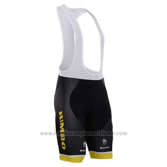 2015 Abbigliamento Ciclismo Lotto NL Jumbo Giallo Manica Corta e Salopette